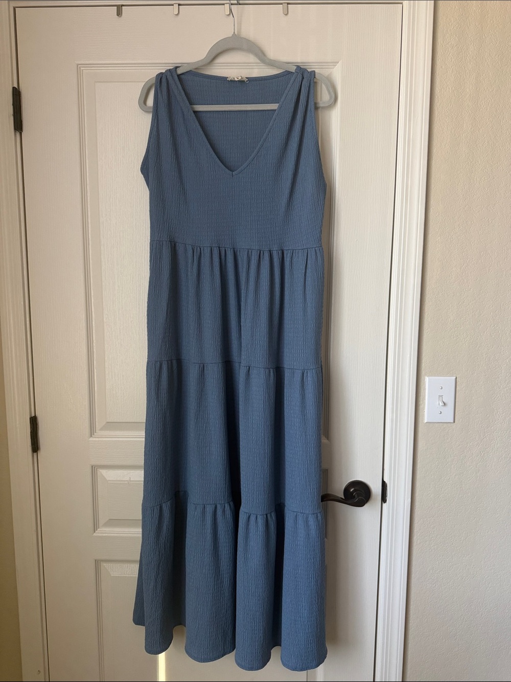 Sleeveless Blue Maxi Dress XL